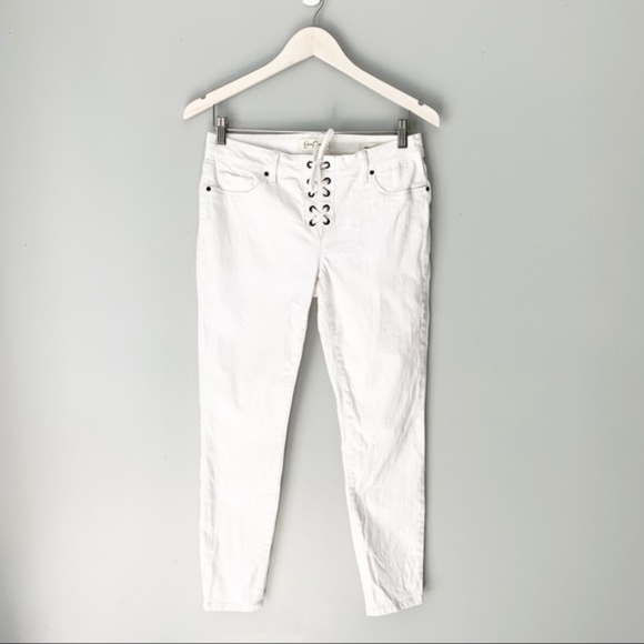 Jessica Simpson Denim - Jessica Simpson white lace up jeans